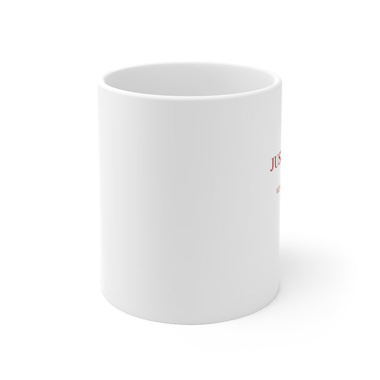 Minimalist 'JUST KISS ME , WE CAN TALK LATER inspirational Quote Coffee Mug