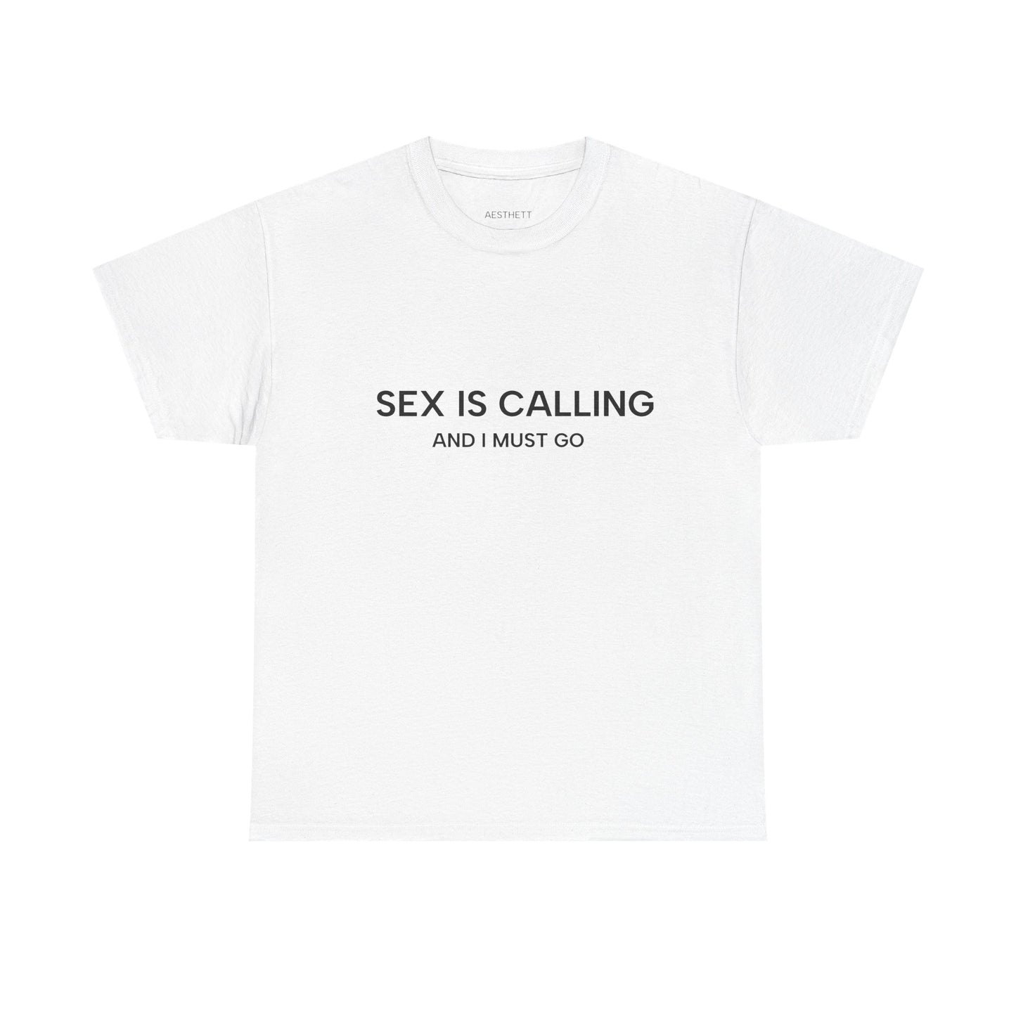 T-Shirt — "Sex Is Calling" Minimal Graphic Tee