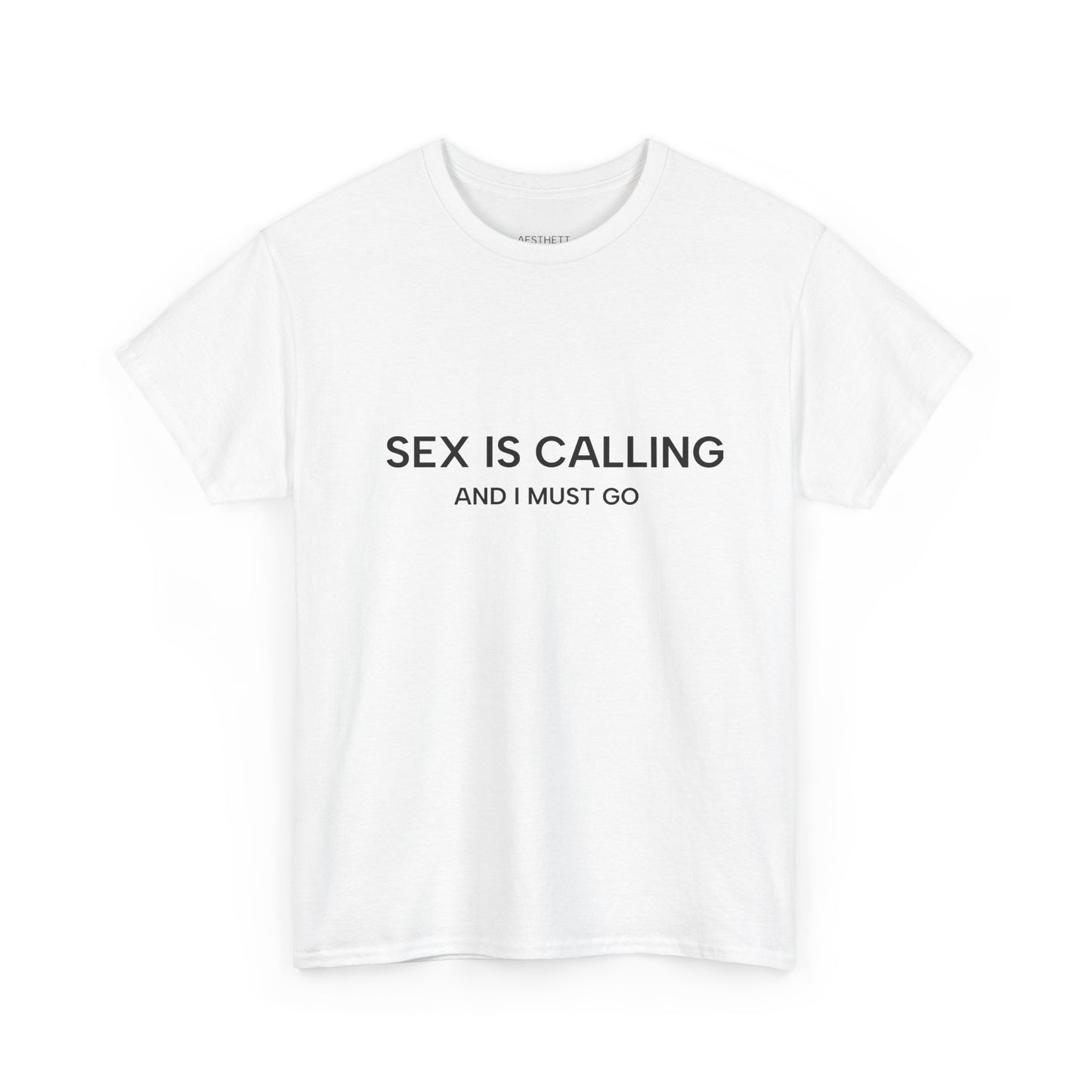 T-Shirt — "Sex Is Calling" Minimal Graphic Tee