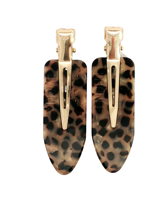 Leopard Hair Clips (pair)