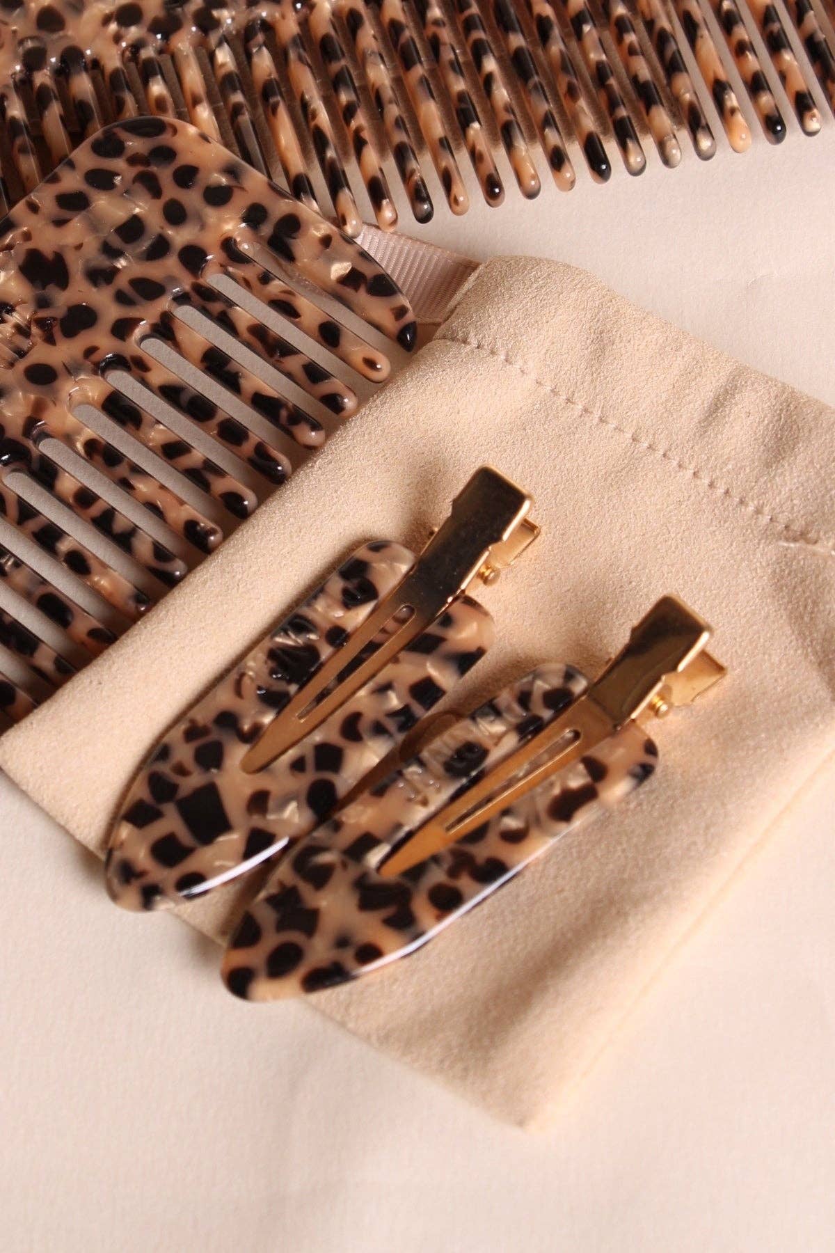 Leopard Hair Clips (pair)